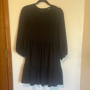 Chic Black Long Sleeve Dress